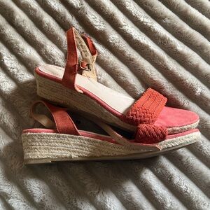 Lands' End Coral Espadrille Wedges